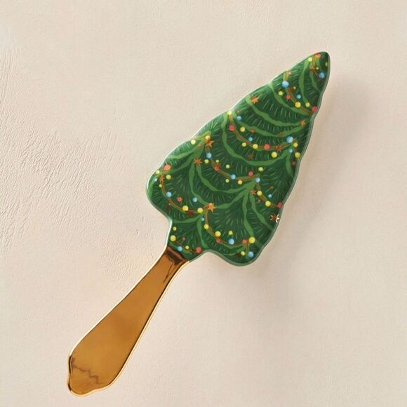 Anthropologie Evergreen Cake Knife - Picture 1 of 10